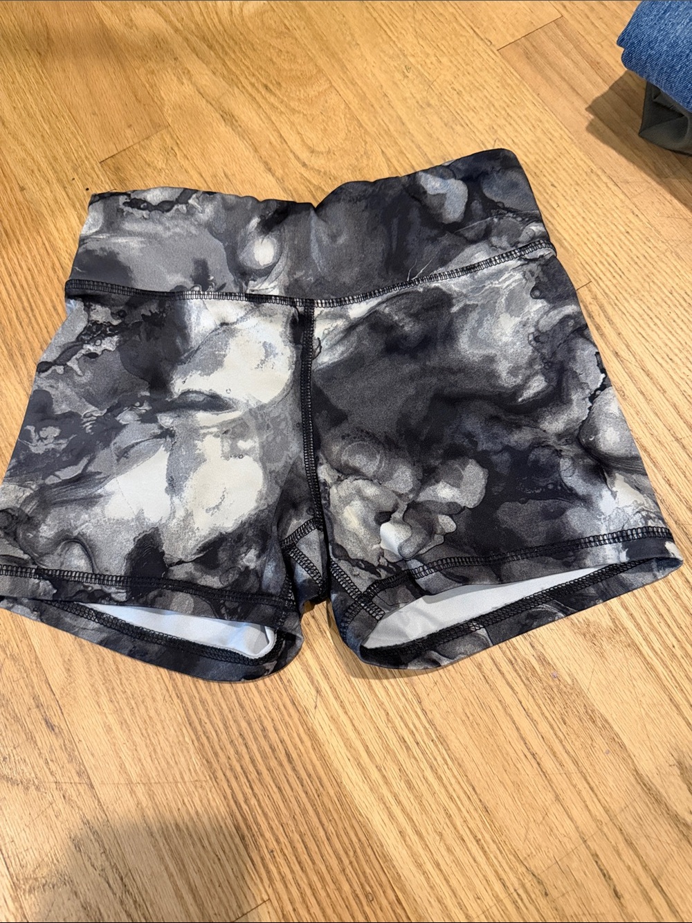 Old Navy Black and Gray Marble Kids Shorts